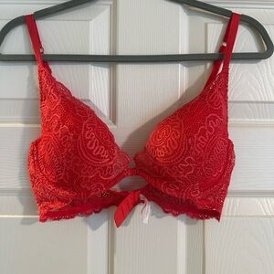 Victoria's Secret Vibrant Red Lace Bra